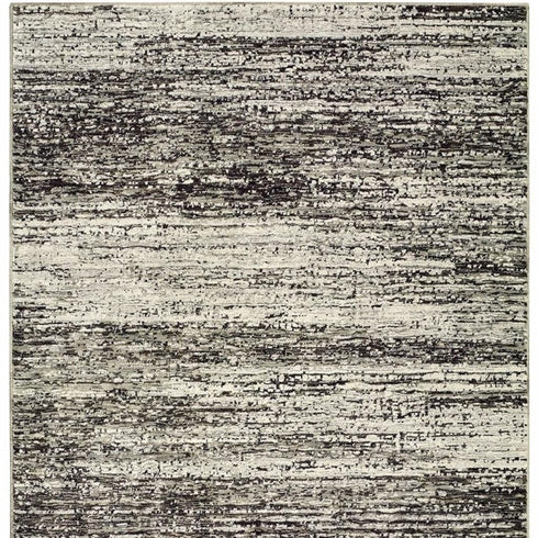 2' X 8' Gold And Slate Abstract Runner Rug